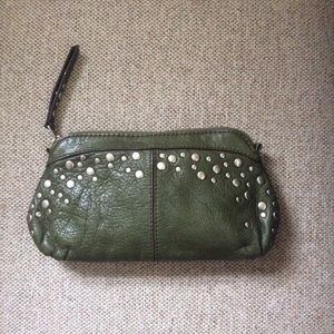 NWOT Leather clutch Fossil, Rare super cool 😎